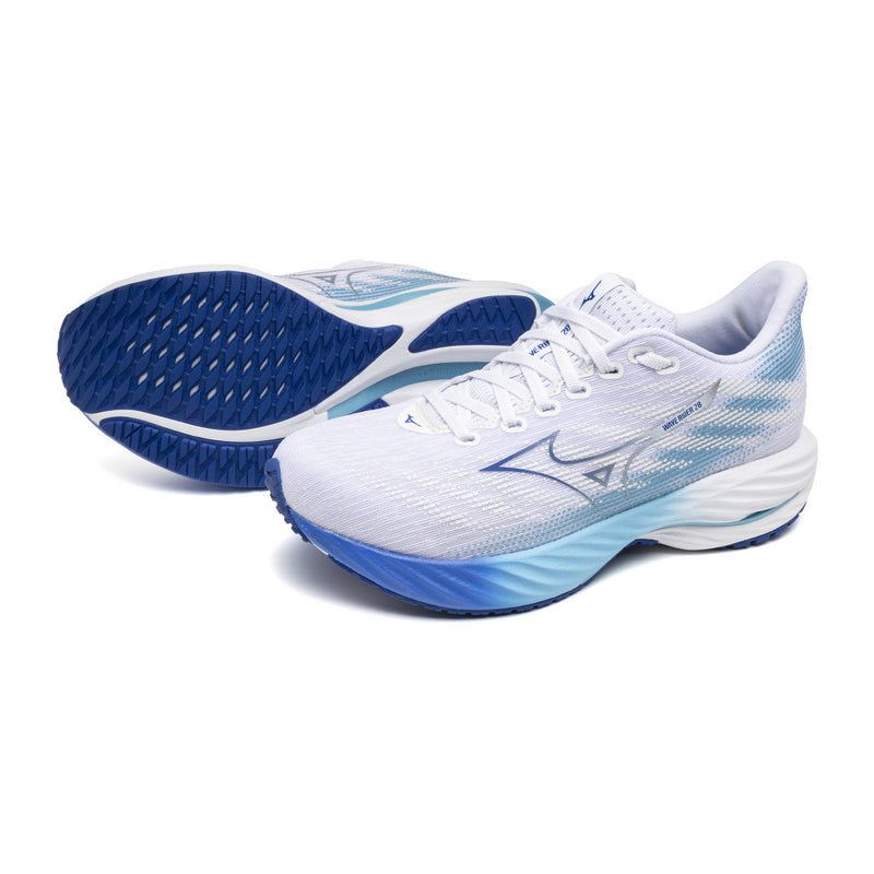 MIZUNO ウエーブライダー28 (WOMENS) ホワイト×ブルー×ブルー