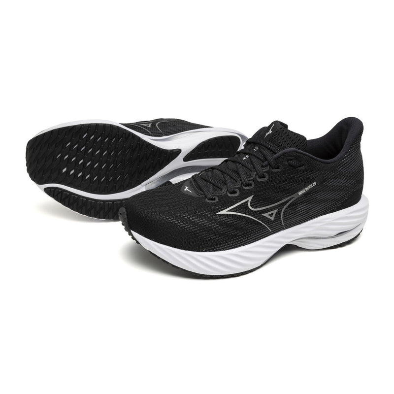 MIZUNO ウエーブライダー28 (WOMENS) ブラック×グレー×ダークネイビー