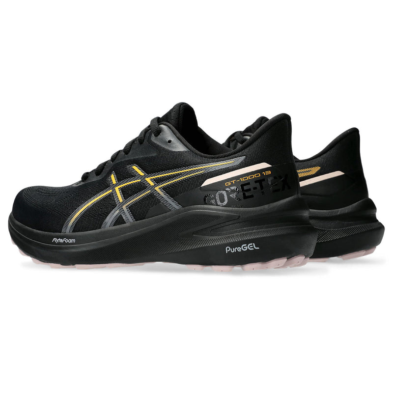ASICS GT-1000 13 GTX (WOMENS) BLACK/STADIUM ORANGE