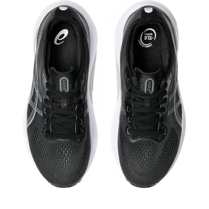 ASICS GEL-KAYANO 31 (WOMENS) BLACK/PURE SILVER (WIDE)