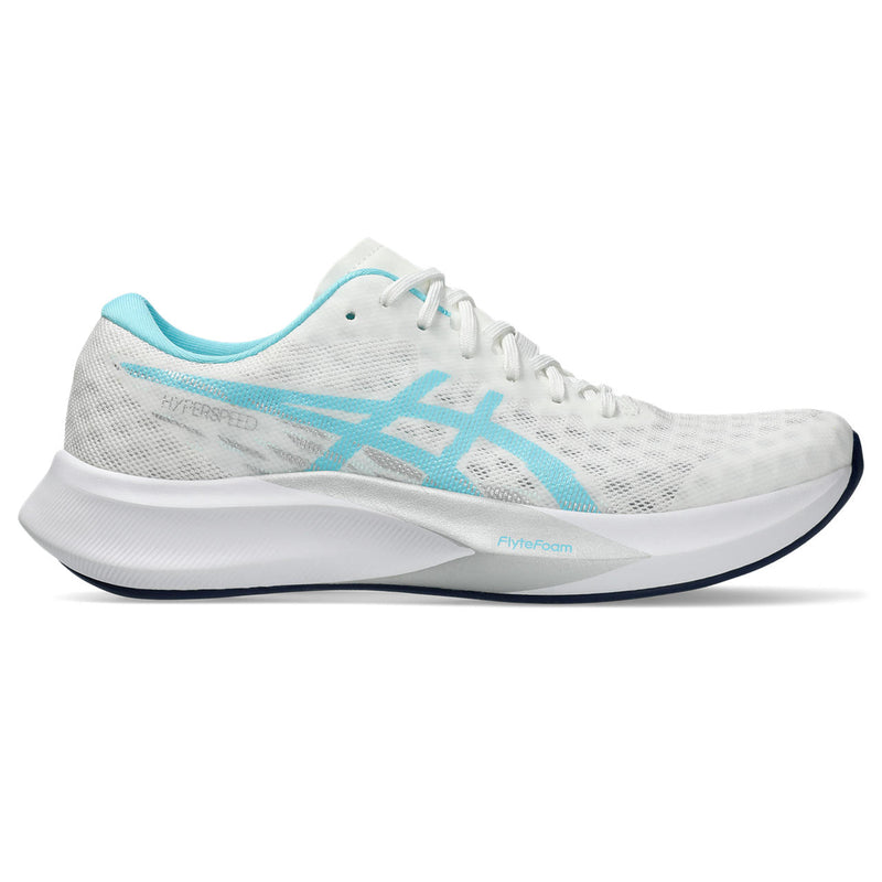 ASICS HYPER SPEED 4 (WOMENS) WHITE/BRIGHT CYAN