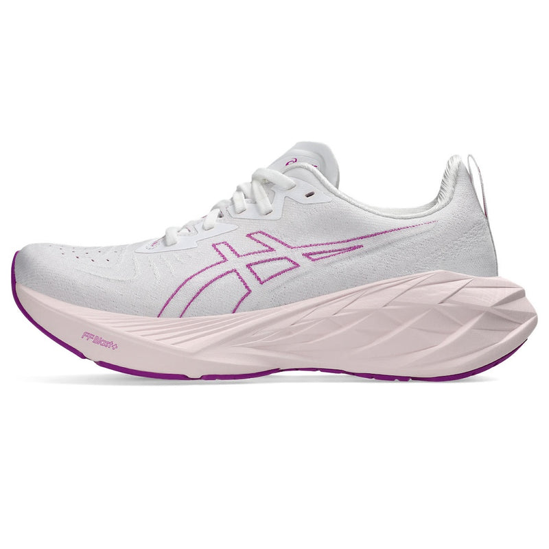 ASICS NOVABLAST 4 (WOMENS) WHITE/SOOTHING SEA (WIDE)