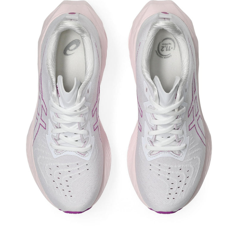 ASICS NOVABLAST 4 (WOMENS) WHITE/SOOTHING SEA (WIDE)