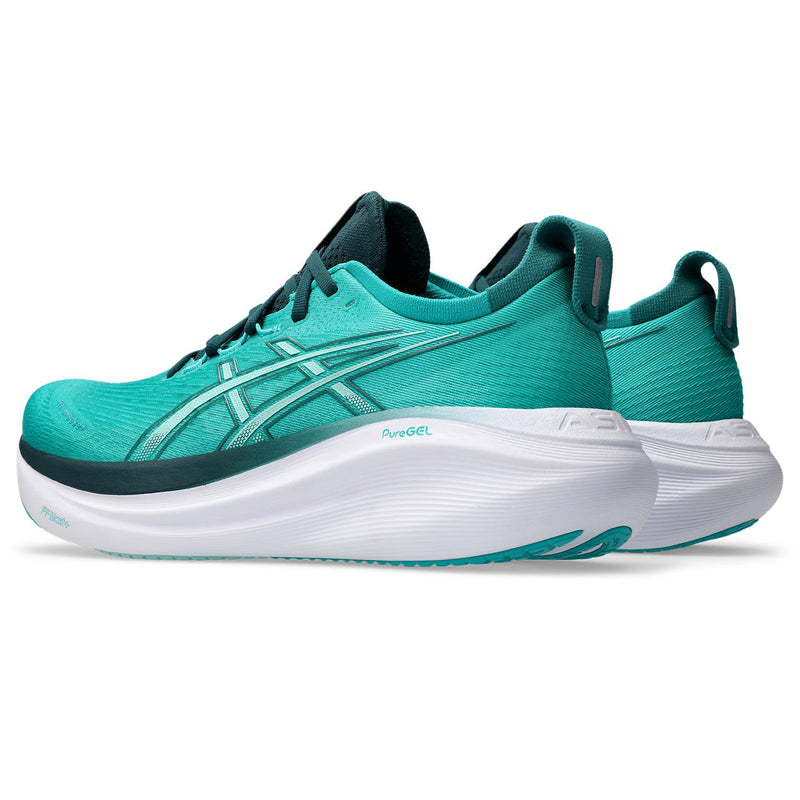 ASICS GEL-NIMBUS 27 (MENS) WAVE TEAL/SAXON GREEN