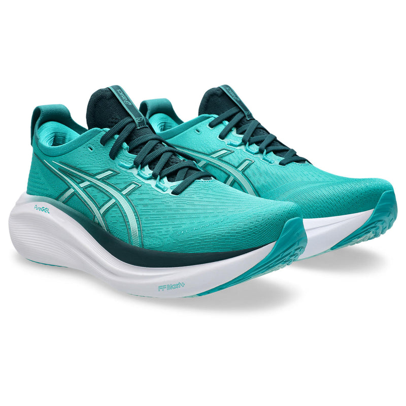 ASICS GEL-NIMBUS 27 (MENS) WAVE TEAL/SAXON GREEN