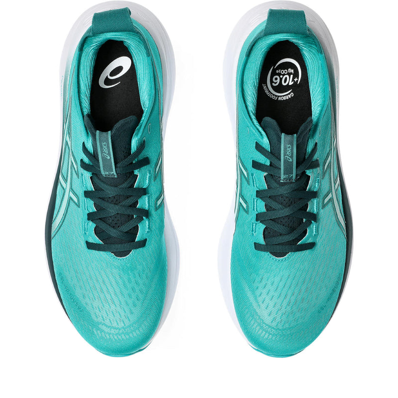 ASICS GEL-NIMBUS 27 (MENS) WAVE TEAL/SAXON GREEN