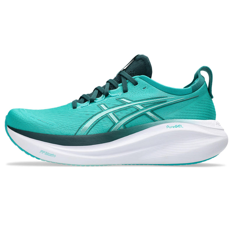 ASICS GEL-NIMBUS 27 (MENS) WAVE TEAL/SAXON GREEN