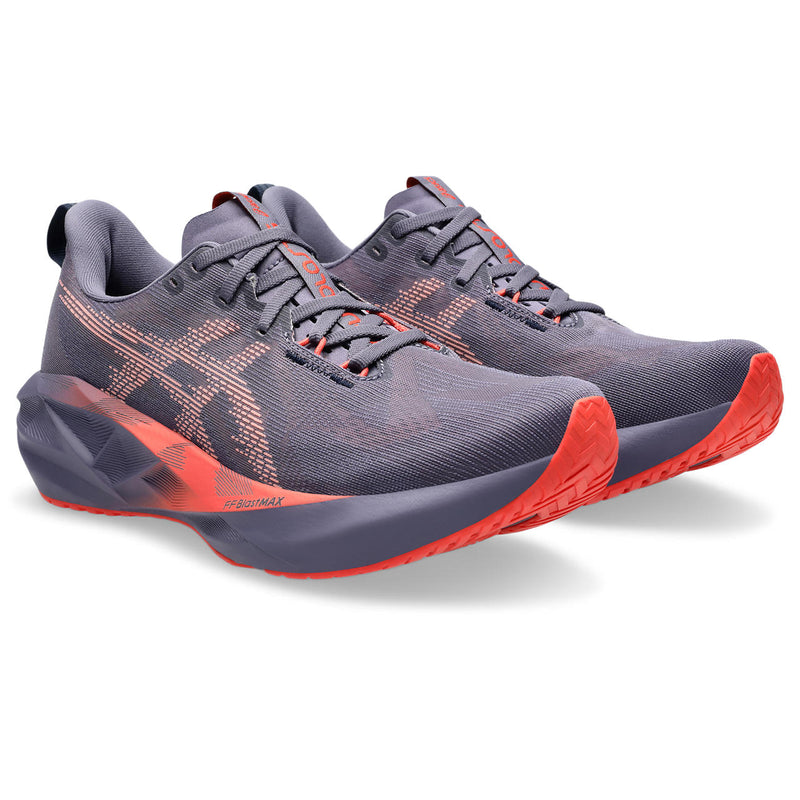ASICS NOVABLAST 5 (MENS) GREYISH PURPLE/CORAL REEF