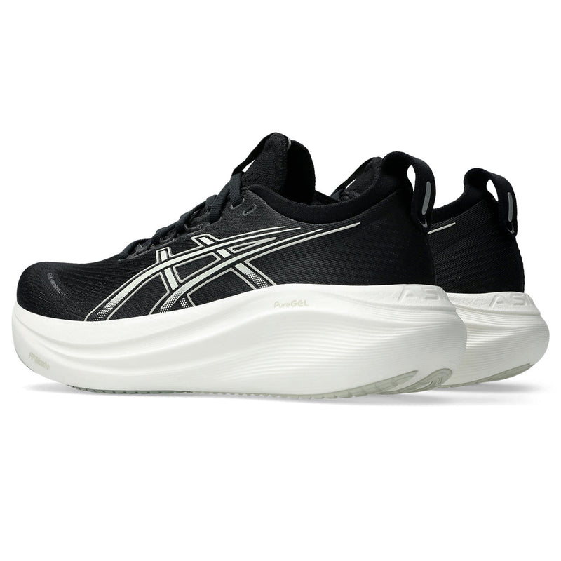 ASICS GEL-NIMBUS 27 (WOMENS) BLACK/LAKE GREY (WIDE)
