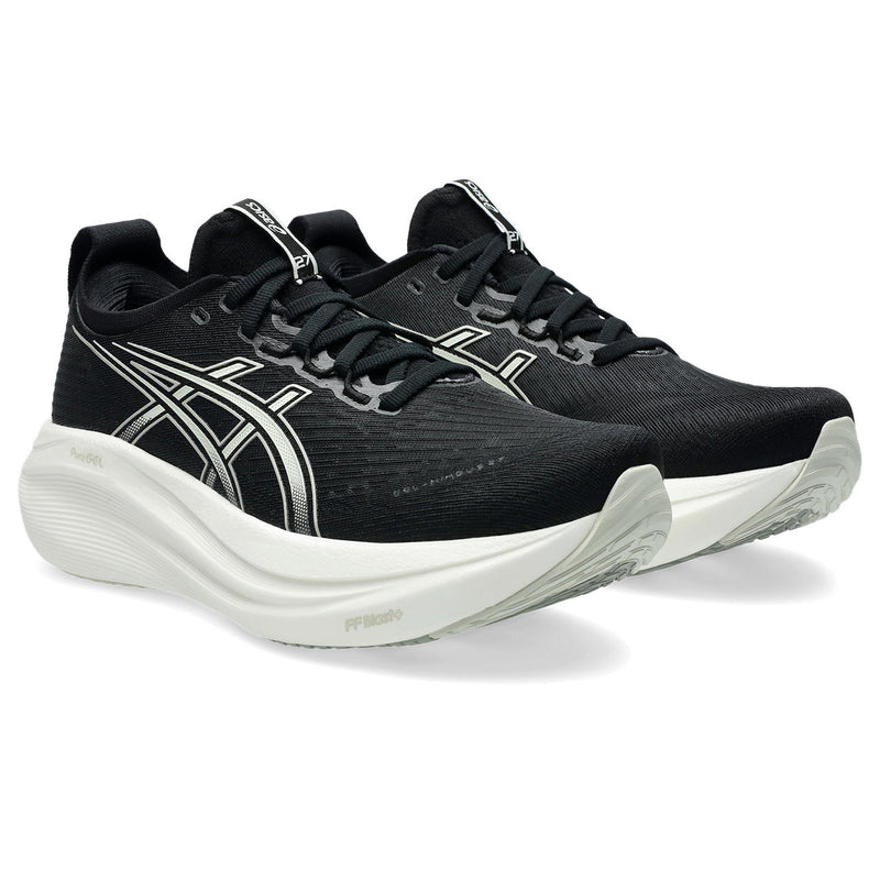 ASICS GEL-NIMBUS 27 (WOMENS) BLACK/LAKE GREY (WIDE)