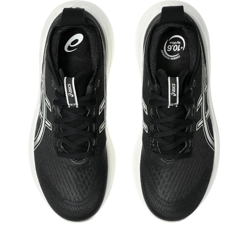 ASICS GEL-NIMBUS 27 (WOMENS) BLACK/LAKE GREY (WIDE)