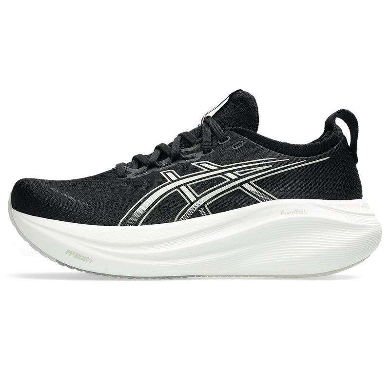 ASICS GEL-NIMBUS 27 (WOMENS) BLACK/LAKE GREY (WIDE)