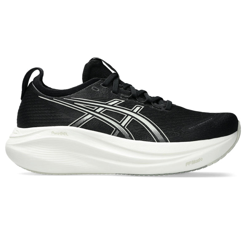 ASICS GEL-NIMBUS 27 (WOMENS) BLACK/LAKE GREY (WIDE)
