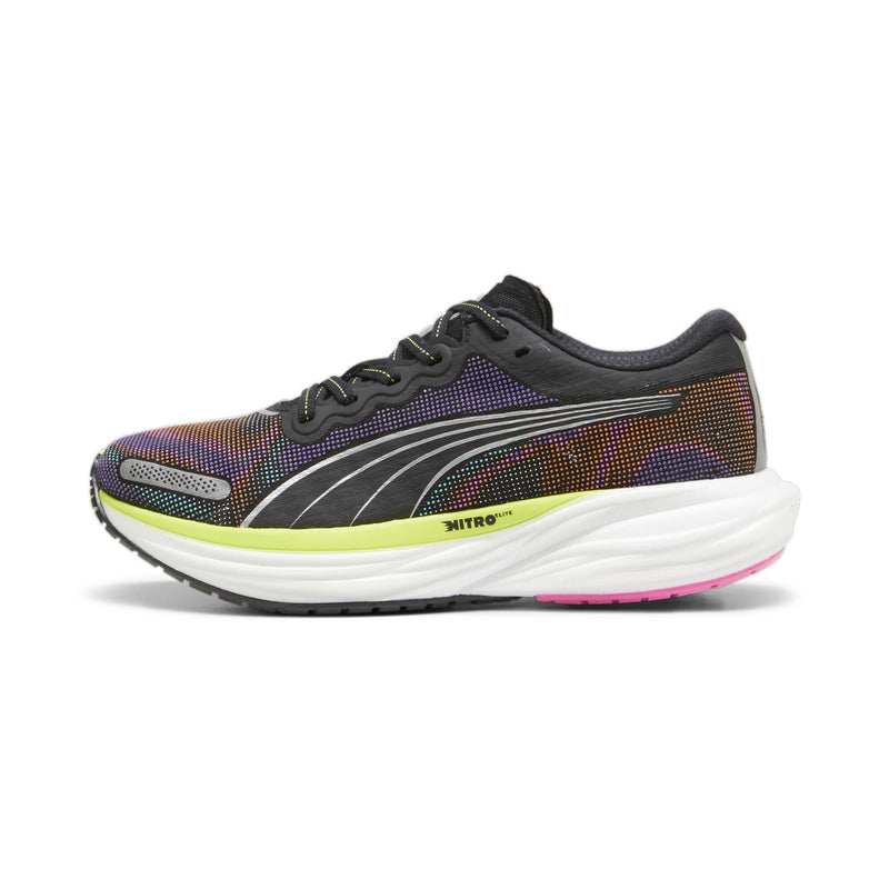 PUMA Deviate Nitro 2 Psychedelic Rush (Women's) Puma Black/Lime Paw/Poison Pink