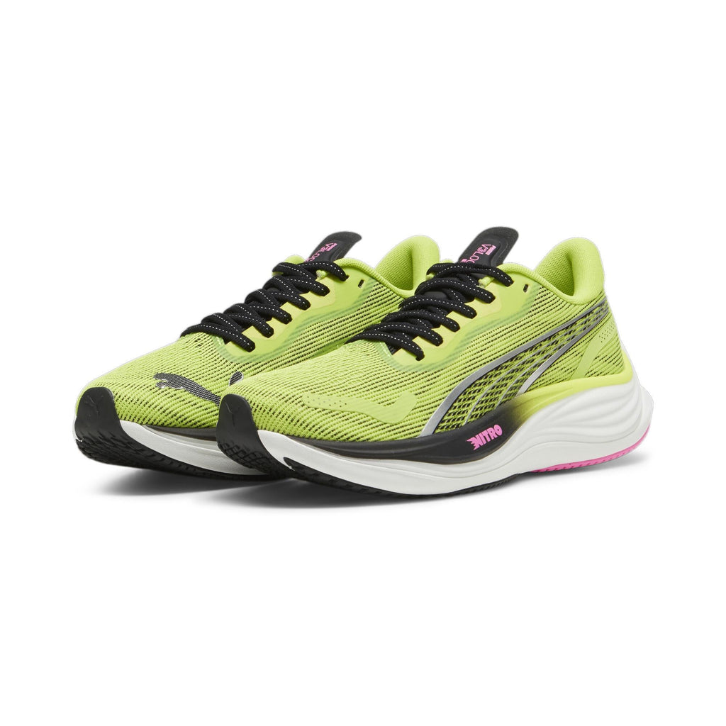 PUMA ヴェロシティ ニトロ 3 サイケデリック ラッシュ（Women's） ﾗｲﾑ ﾊﾟｳ/ﾌﾟｰﾏ ﾌﾞﾗｯｸ/ﾎﾟｲｽﾞﾝ ﾋﾟﾝｸ