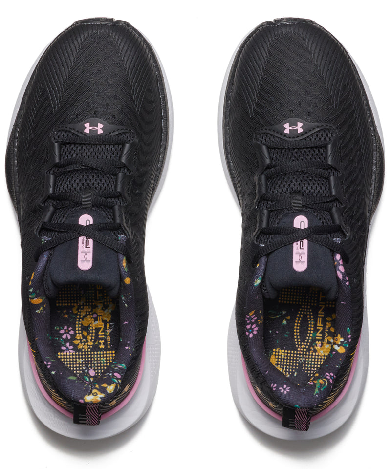 UNDER ARMOUR UA W Infinite Pro Floral (WOMENS) Black / Black / Golden Yellow