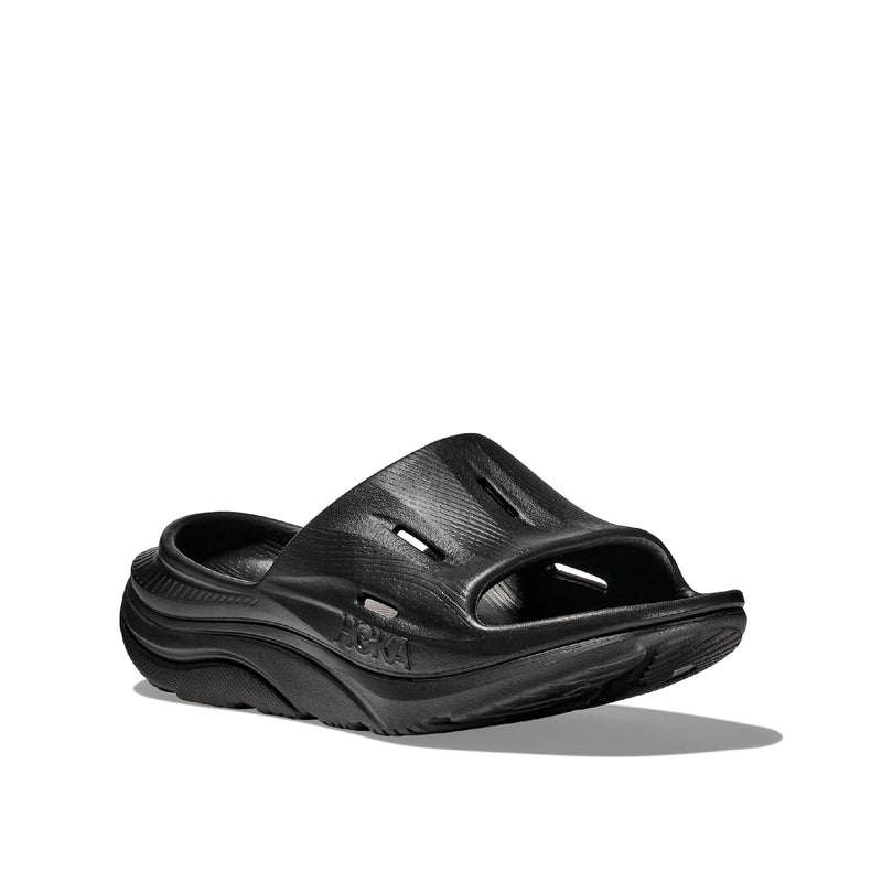 HOKA U ORA RECOVERY SLIDE 3 (UNISEX) BLACK / BLACK