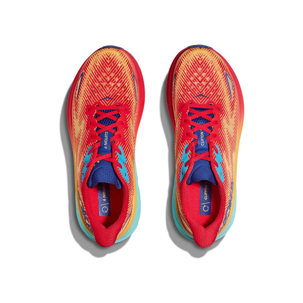 HOKA CLIFTON 9 Wide (Men's) CERISE / CLOUDLESS