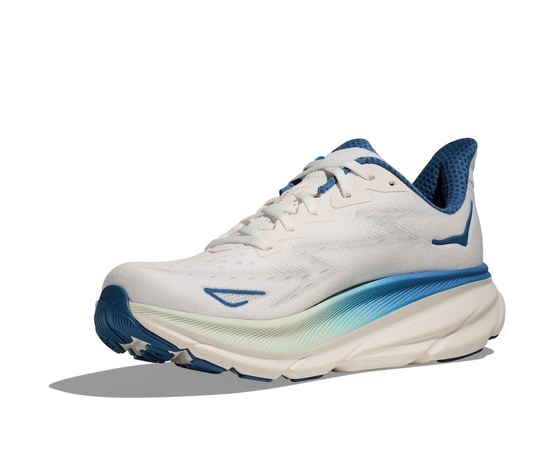 HOKA M CLIFTON 9 WIDE (MENS) FROST / GOLD