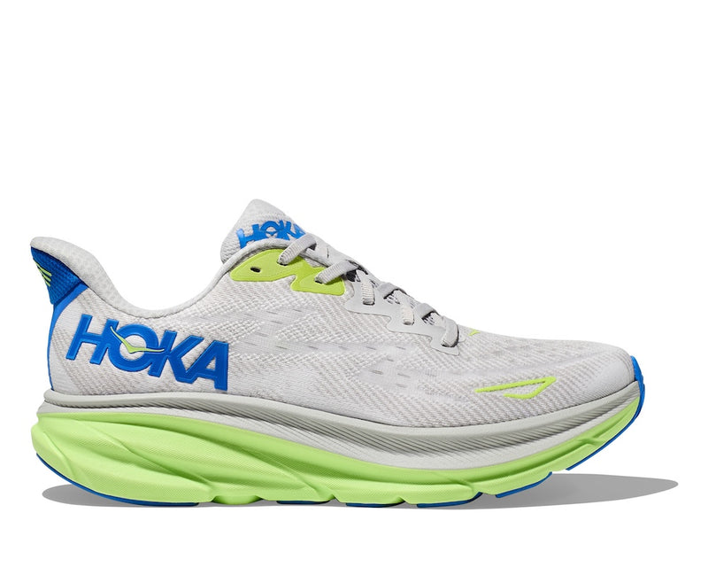 HOKA M CLIFTON 9 WIDE (MENS) STARDUST / ELECTRIC COBALT