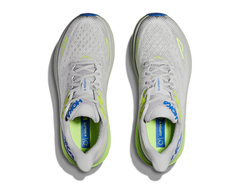 HOKA M CLIFTON 9 WIDE (MENS) STARDUST / ELECTRIC COBALT