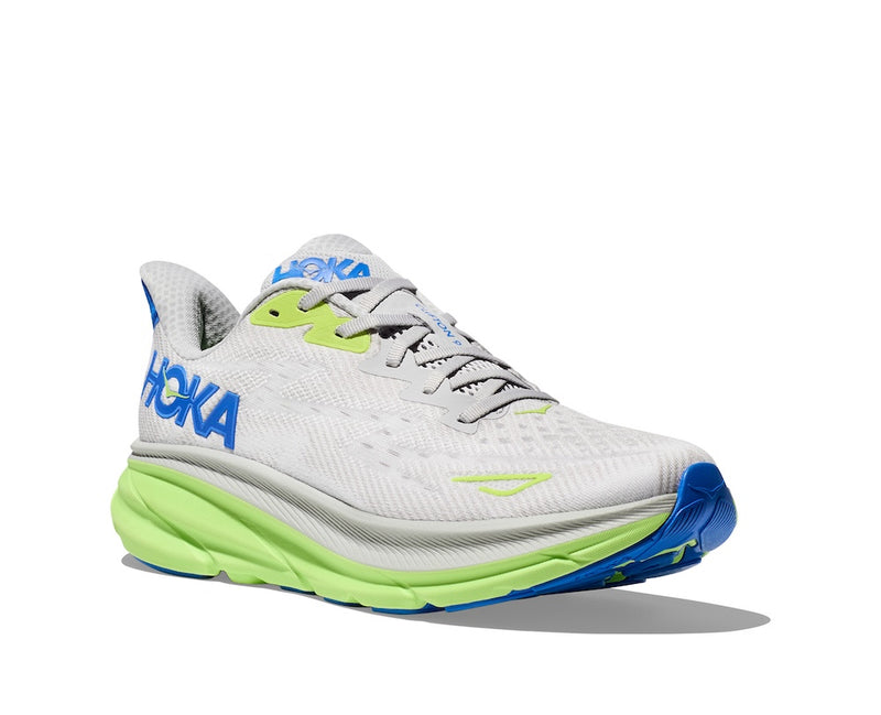 HOKA M CLIFTON 9 WIDE (MENS) STARDUST / ELECTRIC COBALT