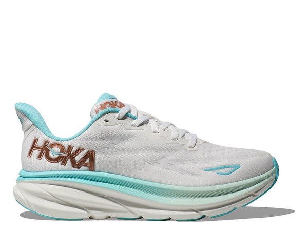 HOKA W CLIFTON 9 WIDE (WOMENS) FROST / ROSE GOLD