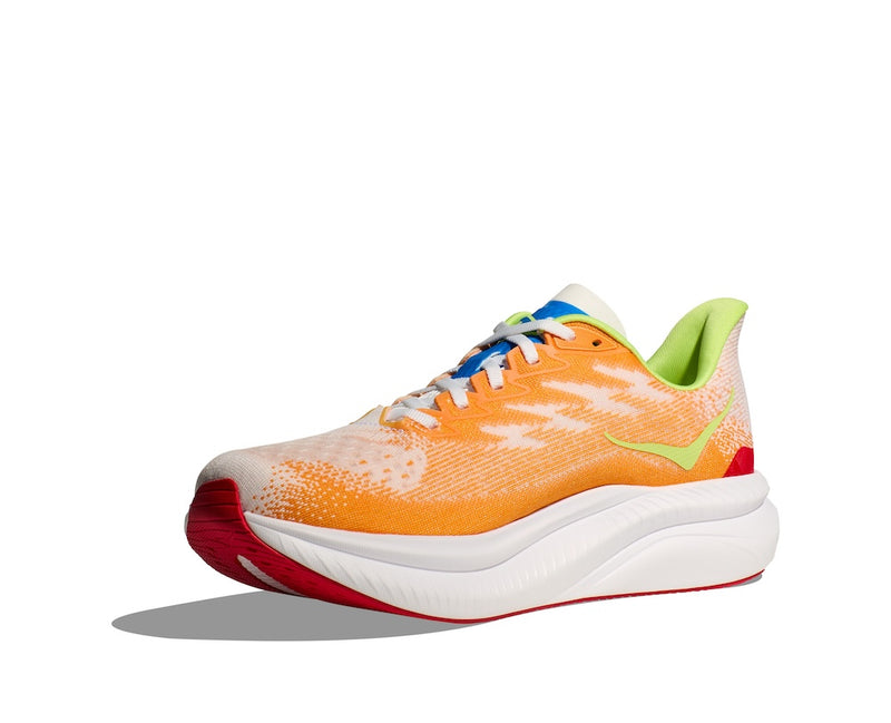 HOKA M MACH 6 (MENS) WHITE / SOLAR FLARE