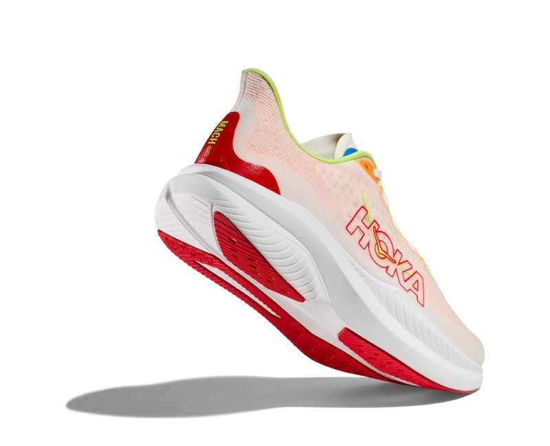 HOKA M MACH 6 (MENS) WHITE / SOLAR FLARE