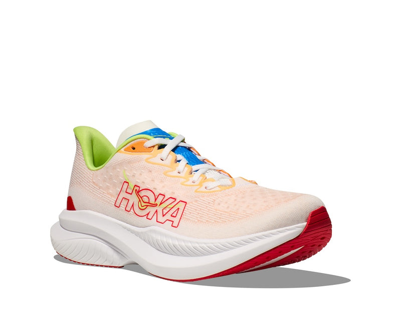 HOKA M MACH 6 (MENS) WHITE / SOLAR FLARE