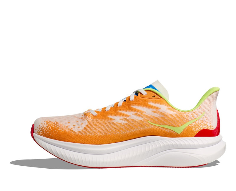 HOKA M MACH 6 (MENS) WHITE / SOLAR FLARE