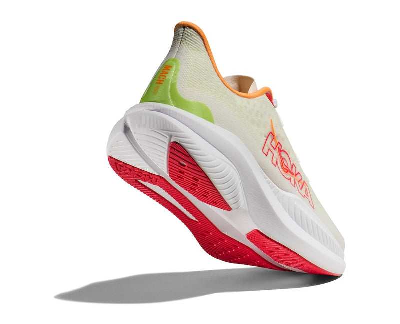 HOKA W MACH 6 (WOMENS) WHITE / LETTUCE