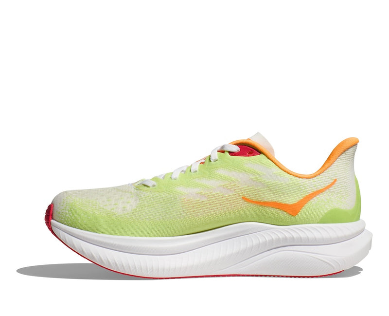 HOKA W MACH 6 (WOMENS) WHITE / LETTUCE