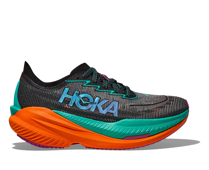 HOKA M MACH X 2 (MENS) BLACK / ELECTRIC AQUA – Runtrip Store