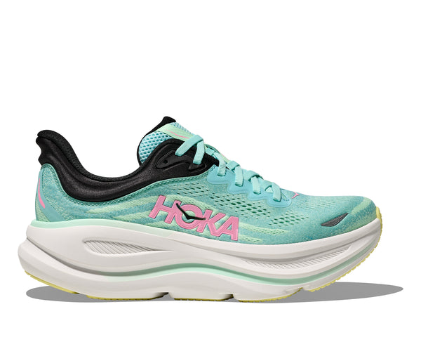 HOKA W BONDI 9 (WOMENS) BLUE SPARK / MINT FLUORITE