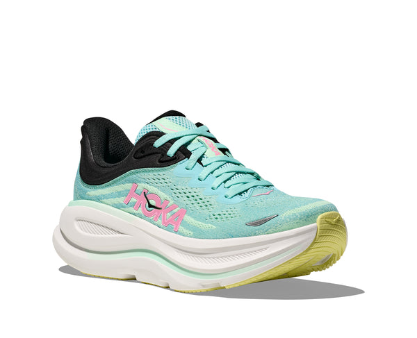 HOKA W BONDI 9 (WOMENS) BLUE SPARK / MINT FLUORITE