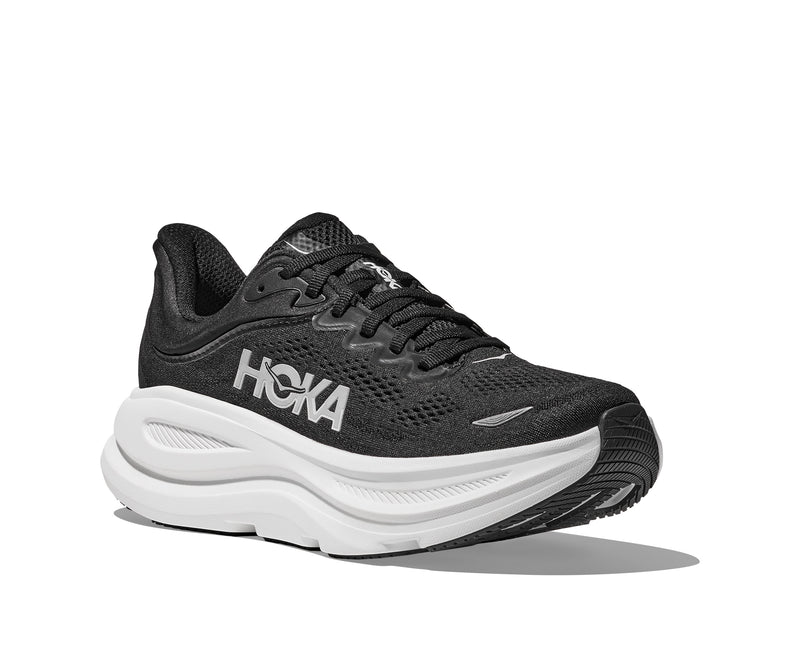 HOKA M BONDI 9 WIDE (MENS) BLACK / WHITE