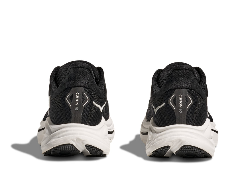 HOKA M CLIFTON 10 WIDE (MENS) BLACK / WHITE