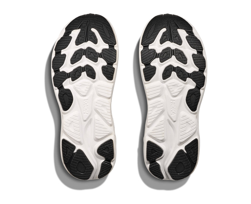 HOKA M CLIFTON 10 WIDE (MENS) BLACK / WHITE