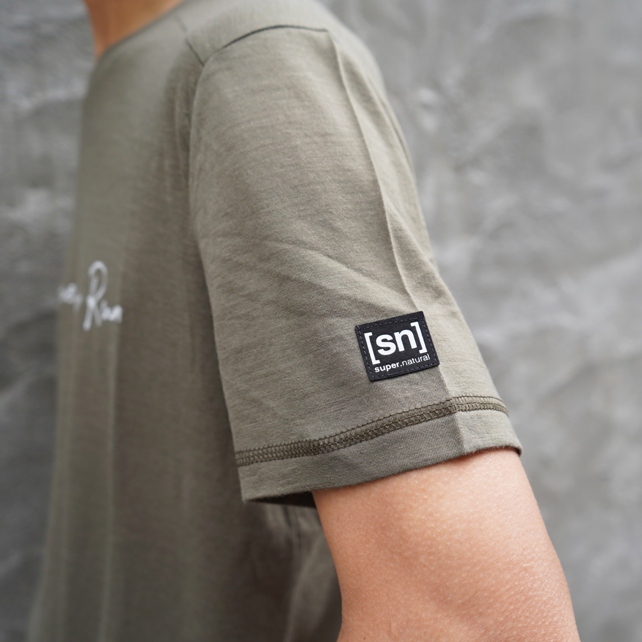 Men's All you need is Run Merino Wool Tee (Stone Gray)