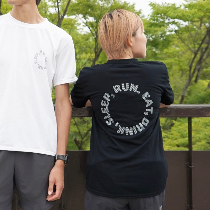 EAT DRINK SLEEP RUN / Circle Logo Tee (Black)