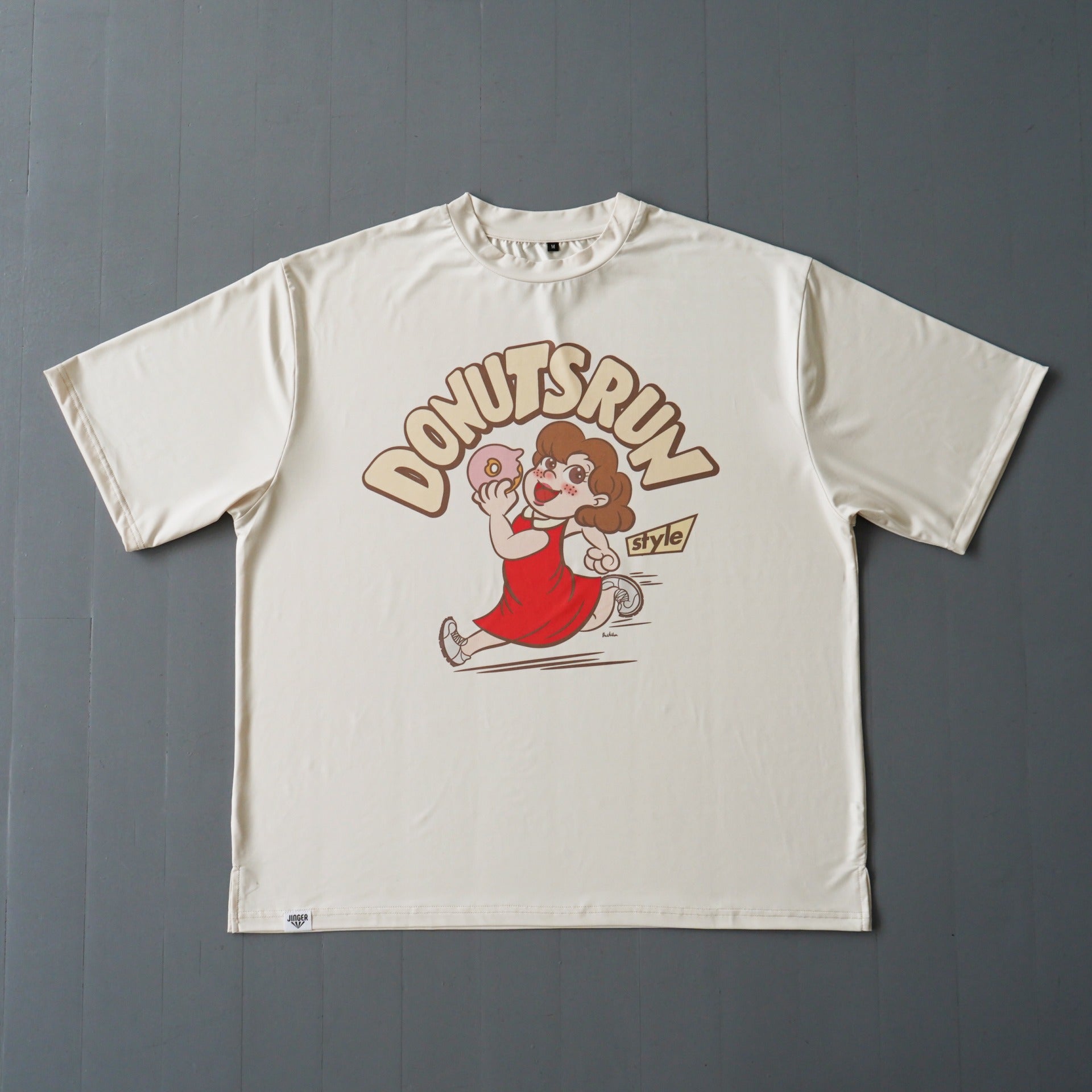 Style | I LOVE DONUTS RUNNING TEE by JINGER (Ivory) – Runtrip Store