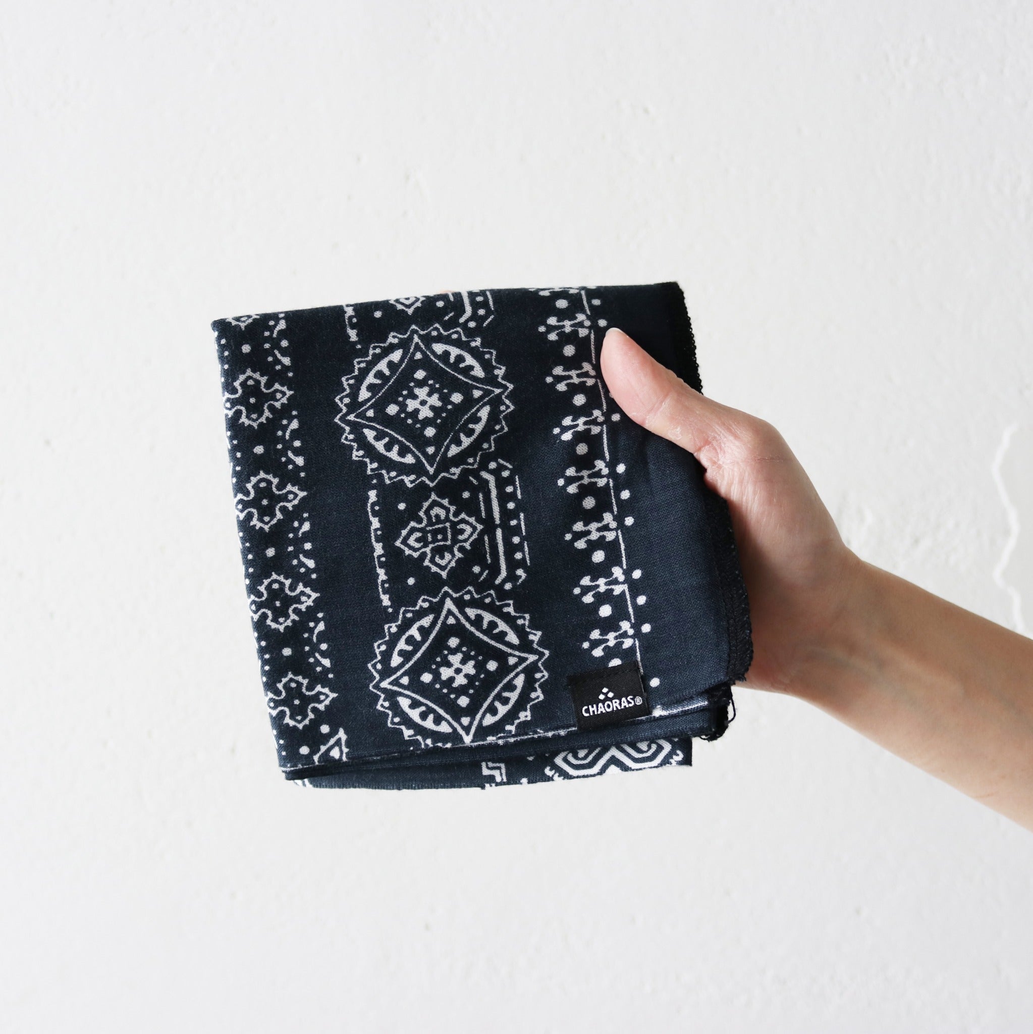 CHAORAS スポーツてぬぐい (ビンテージバンダナ Black)