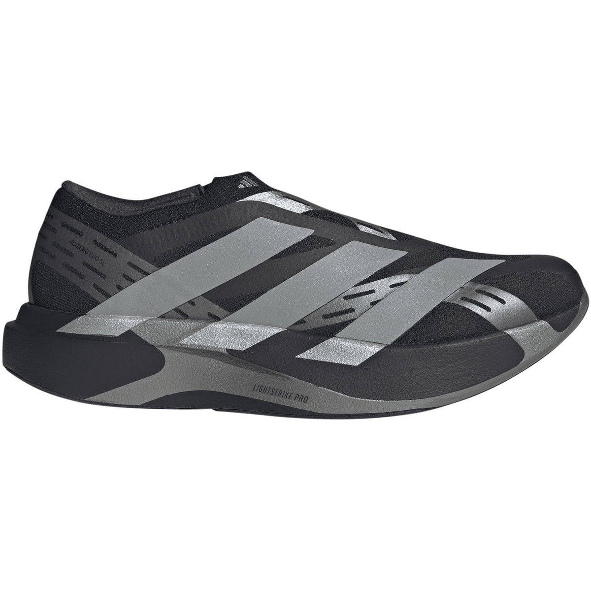 adidas ADIZERO EVO SL LACELESS（Men's）コアブラック/シルバーメタリック/ナイトメタリック