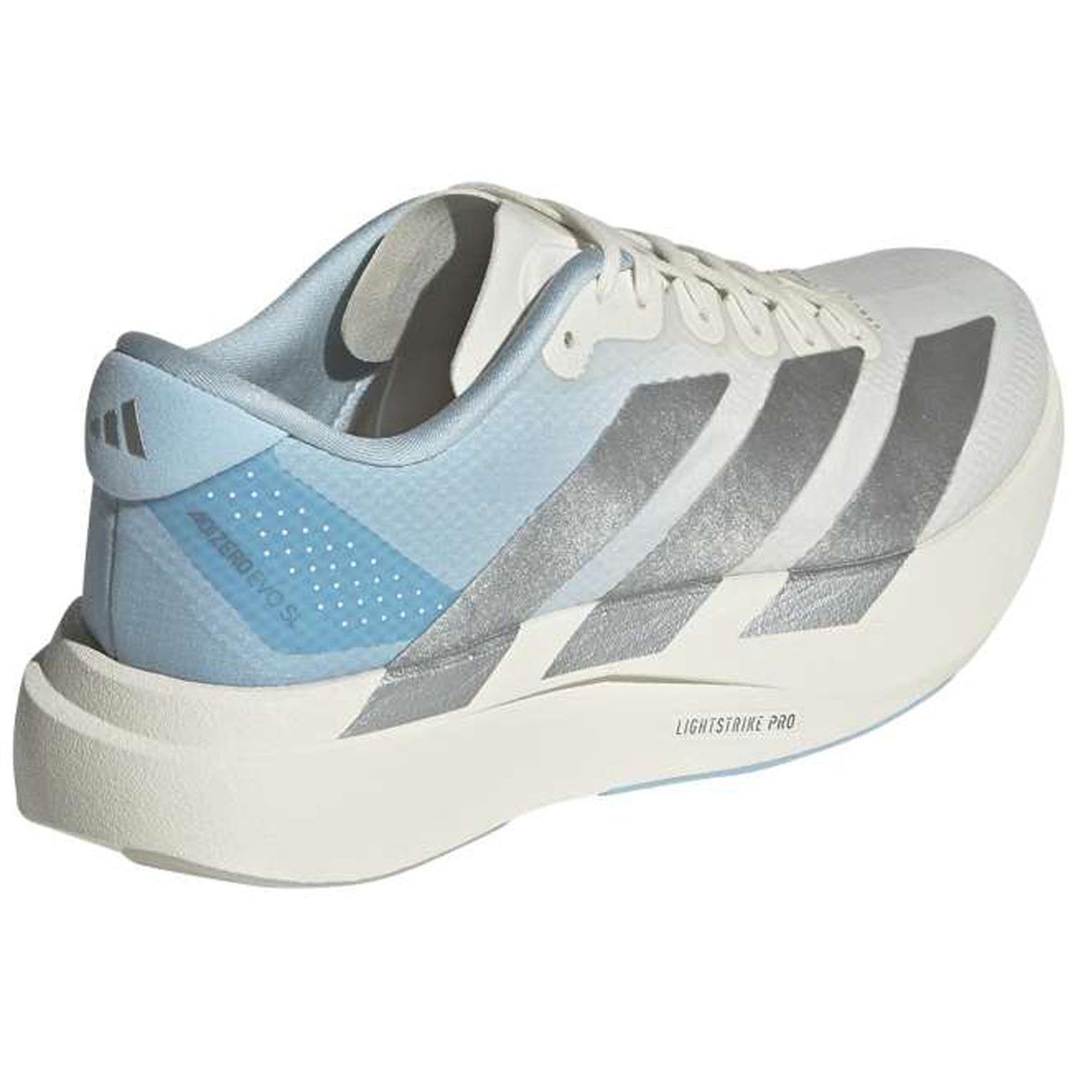 adidas ADIZERO EVO SL WOVEN（Women's）オフホワイト/シルバーメタリック/アイシーブルー