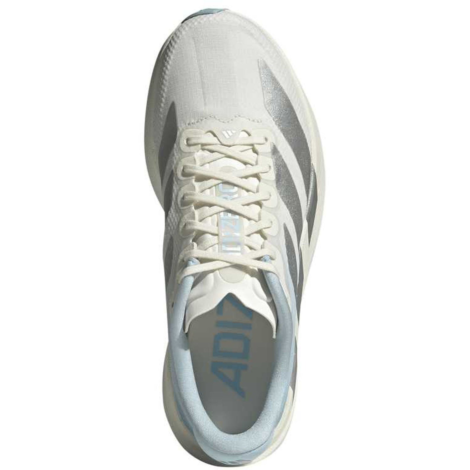adidas ADIZERO EVO SL WOVEN（Women's）オフホワイト/シルバーメタリック/アイシーブルー