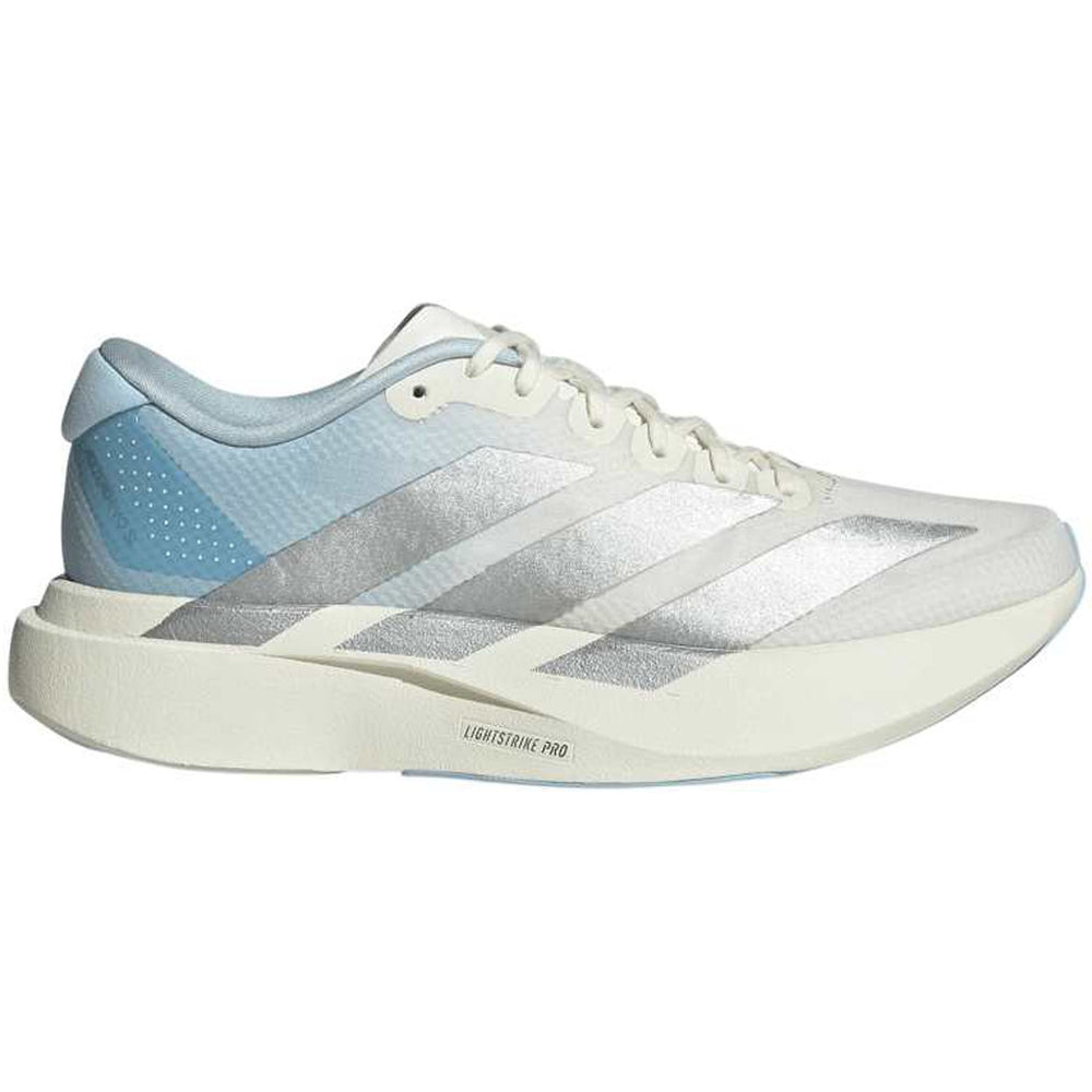 adidas ADIZERO EVO SL WOVEN（Women's）オフホワイト/シルバーメタリック/アイシーブルー