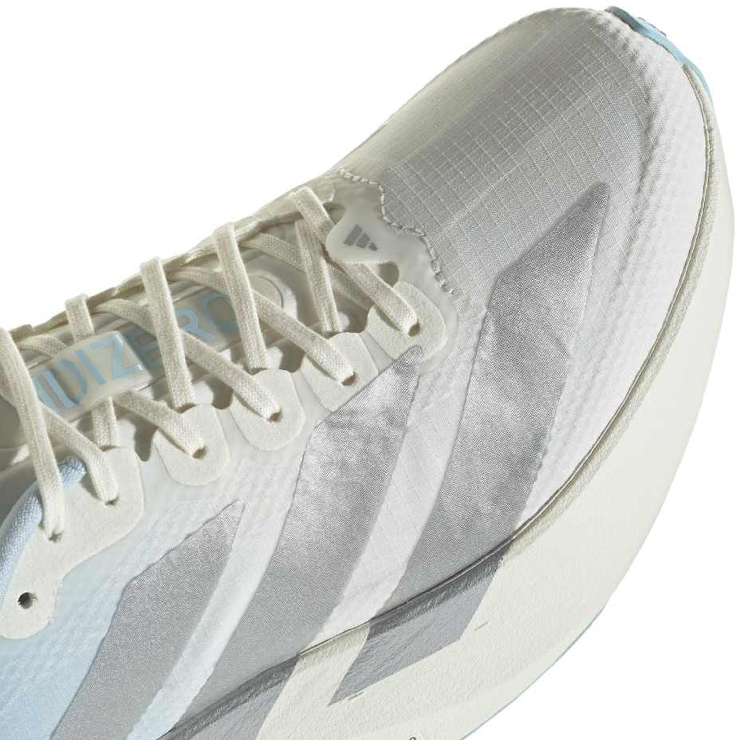 adidas ADIZERO EVO SL WOVEN（Women's）オフホワイト/シルバーメタリック/アイシーブルー