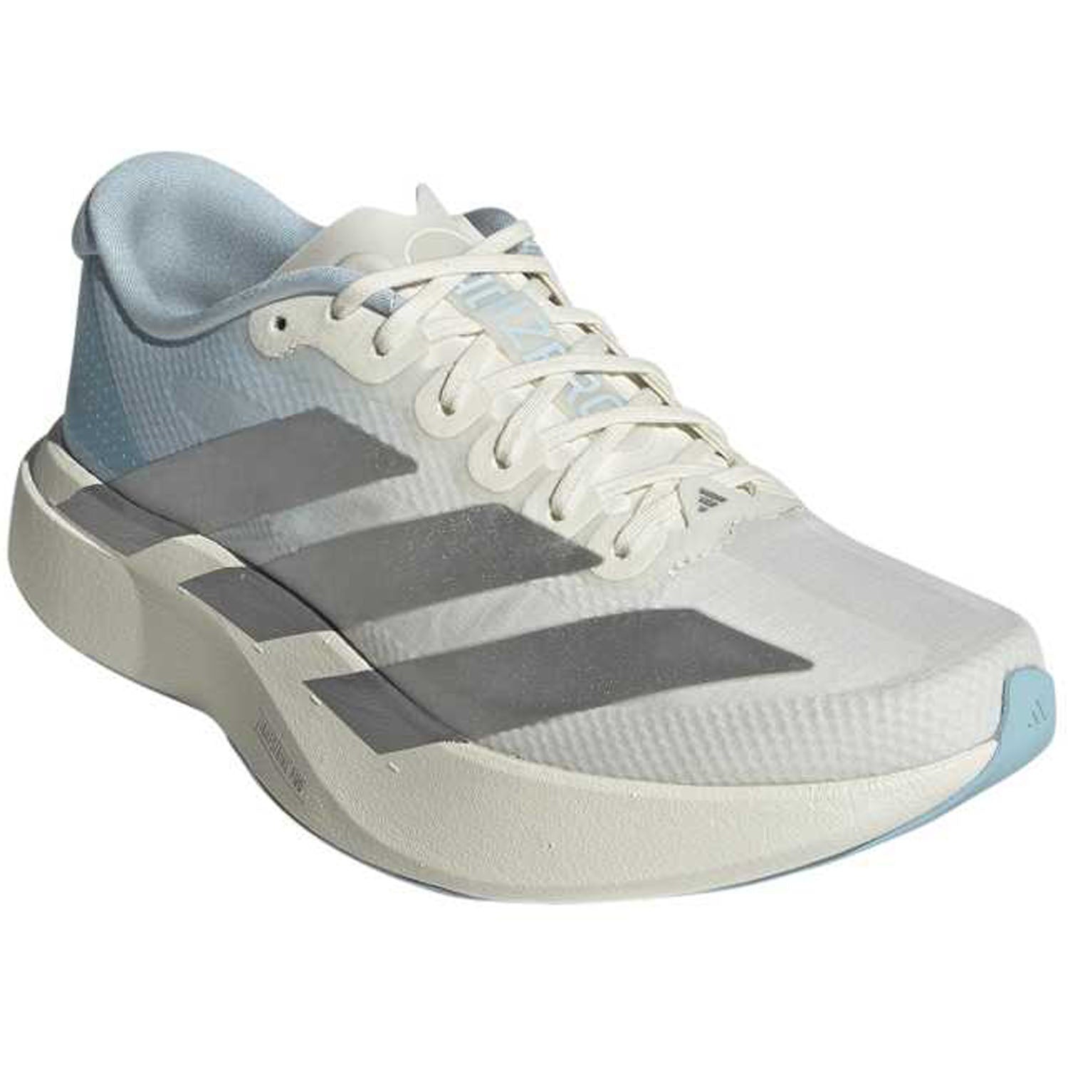adidas ADIZERO EVO SL WOVEN（Women's）オフホワイト/シルバーメタリック/アイシーブルー