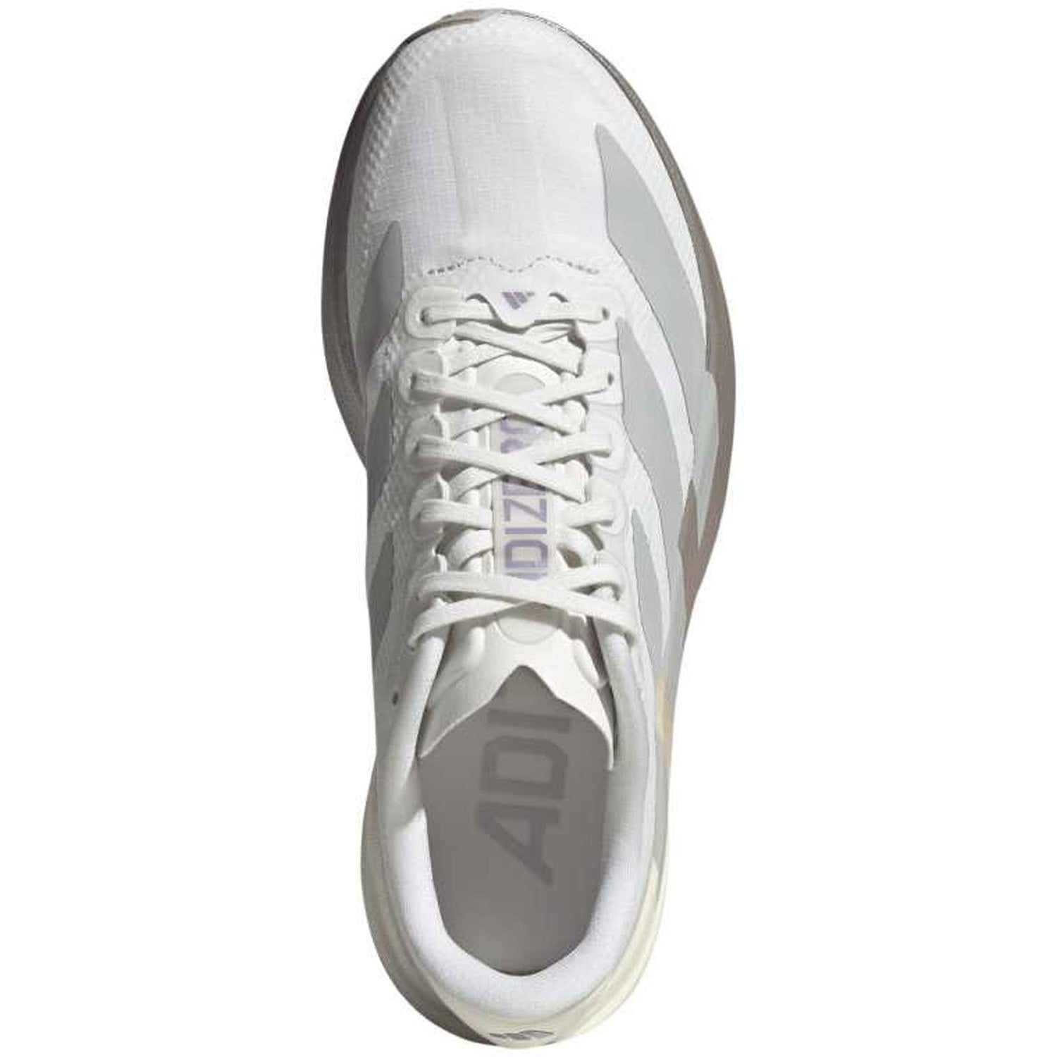 adidas ADIZERO EVO SL WOVEN（Women's）クリスタルホワイト/グレーツー/マットパープルメタリック